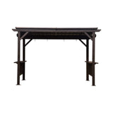 [06X12FT] Hardtop Grill Gazebo With Steel Roof, Shelves, And Hooks (SAK81324)