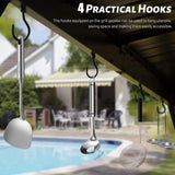 [06X12FT] Hardtop Grill Gazebo With Steel Roof, Shelves, And Hooks (SAK81324)