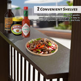 [06X12FT] Hardtop Grill Gazebo With Steel Roof, Shelves, And Hooks (SAK81324)