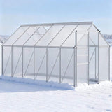 [06X12FT] Heavy-Duty Aluminum Walk-In Greenhouse With Rooftop Vent And Sliding Door (SAK69048)