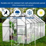 [06X12FT] Heavy-Duty Black Polycarbonate Greenhouse With Raised Base And Anchor (SAK92451)