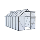 [06X12FT] Heavy-Duty Black Polycarbonate Greenhouse With Raised Base And Anchor (SAK92451)