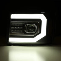 AlphaRex 07-13 GMC Sierra LUXX-Series LED Projector Headlights Jet Black