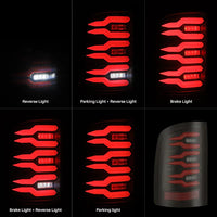 AlphaRex 07-13 GMC Sierra LUXX-Series LED Tail Lights Black Red