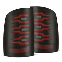 AlphaRex 07-13 GMC Sierra LUXX-Series LED Tail Lights Black Red