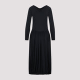 Lanvin Ls Drape Midi Dress Women