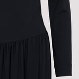 Lanvin Ls Drape Midi Dress Women