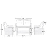 Set Of 4 Piece Outdoor Patio Furniture
