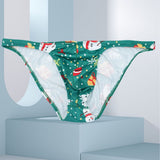 Men's Printed Breathable Underwear, Low Waist Triangle Pants