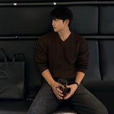 Mens AutumnWinter Loose-Knit Bottoming Sweater