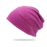 Solid-color Double-layer Pullover Beanie Thin Style
