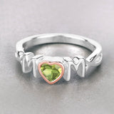0.44 Carat Genuine Peridot .925 Sterling Silver Ring