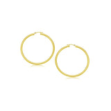 14k Yellow Gold Polished Hoop Earrings (2- mm)