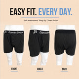 Men's Bamboo Anti-Chafing & Breathable Boxer Shorts (3-Pack) | Black
