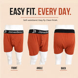 Men's Orange Bamboo Anti-Chafing & Breathable Boxer Shorts (3-Pack)