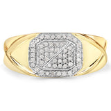 0.24 Carat Genuine White Diamond .925 Sterling Silver Ring