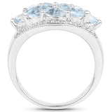 2.50 Carat Genuine  Blue Topaz .925 Sterling Silver Ring