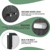 [07X10FT] Alora Heavy-Duty Weather-Resistant Steel-Reinforced Plastic Storage Shed With Floor (SAK93148)