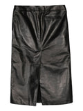 Alexander Mcqueen Women Low Waist Leather Skirt