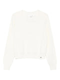 Victoria Beckham Women Relaxed Fit V-Neck Cotton Blend Sweater