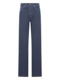 Miu Miu Women Embroidered-Logo Flock Jeans