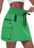 Practical Hiking Skirt With Zippered Pockets For Outdoor Activities