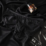 Satin-gloss Crinkled Hip-defining Sexy Mens Briefs