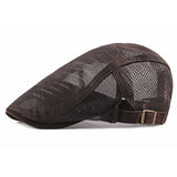 Men's And Women's Identical Single-color Mesh Lightweight And Breathable Adjustable Fashionable Retro Style Forward Hat, Suitable For Daily Commuting, Versatile And Versatile Beret.