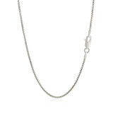 Sterling Silver Rhodium Plated Box Chain 1.3mm