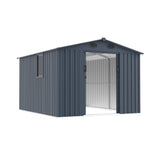 [08X10FT] Alora Large Outdoor Metal Storage Tool Shed With Window And Lockable Doors (SAK32987)