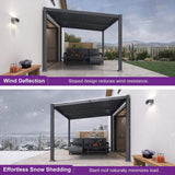 [08X10FT] Alora Modern Louvered Aluminum Pergola With Sloped Roof (SAK12169)