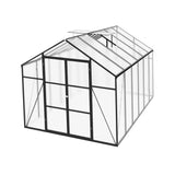 [08X12FT] All-Season Outdoor Backyard Polycarbonate Greenhouse With Raised Base And Aluminum Frame (SAK78614)
