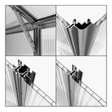 [08X12FT] Heavy-Duty Polycarbonate Outdoor Greenhouse With Aluminum Frame And Sliding Doors (SAK90426)