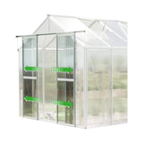 [08X12FT] Heavy-Duty Polycarbonate Outdoor Greenhouse With Aluminum Frame And Sliding Doors (SAK90426)