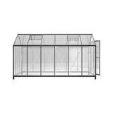 [08X12FT] Large Outdoor Heavy-Duty Polycarbonate Walk-In Greenhouse With Double Swing Doors And Two Ventilation Windows (SAK73651)