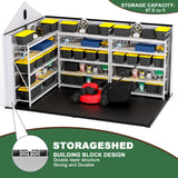 [08X12FT] Alora Large Polypropylene Storage Shed With Reinforced Floor And Lockable Swing Doors (SAK07451)