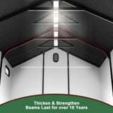 [08X12FT] Alora Large Polypropylene Storage Shed With Reinforced Floor And Lockable Swing Doors (SAK07451)