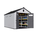 [08X12FT] Alora Large Polypropylene Storage Shed With Reinforced Floor And Lockable Swing Doors (SAK07451)
