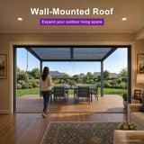 [08X12FT] Alora Modern Wall-Mounted Louvered Pergola With Aluminum Frame (SAK25902)