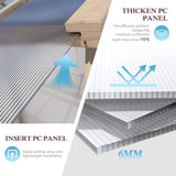 [08X16FT] Large Heavy-Duty Outdoor Wooden Greenhouse With 6MM Polycarbonate Panels And Vent Roof (SAK18467)