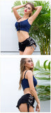 Tasseled Womens Trendy Ultra-Short Denim Shorts