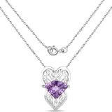5.80 Carat Genuine Amethyst .925 Sterling Silver Pendant