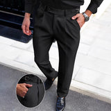 Mens American-style Straight-leg Business-casual Trousers