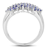 2.03 Carat Genuine Tanzanite .925 Sterling Silver Ring