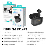 KP-210 Best Selling True Wireless Bluetooth Earbuds New In Ear Model With Noise Cancellation Low Latency High Fidelity Sound And Ultra Long Battery Life Ideal For Gaming