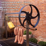 [09X02FT] Extra-Large Argentine Santa Maria Wood Fire And Charcoal BBQ Grill With Brasero (SAK75186)