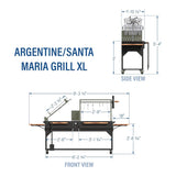 [09X02FT] Extra-Large Argentine Santa Maria Wood Fire And Charcoal BBQ Grill With Brasero (SAK75186)