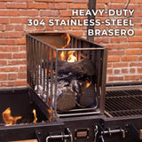 [09X02FT] Extra-Large Argentine Santa Maria Wood Fire And Charcoal BBQ Grill With Brasero (SAK75186)