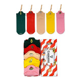 Carnaval Socks: 5-Pack Colorful Fruit Cotton Socks - Fun, Novelty, Patterned - Comfortable Everyday Gift Socks