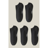 Ozzy Socks Men's Seamless Cotton Socks - Pack of 5, Comfortable & Breathable Footwear for Men - Black, Size 40/44